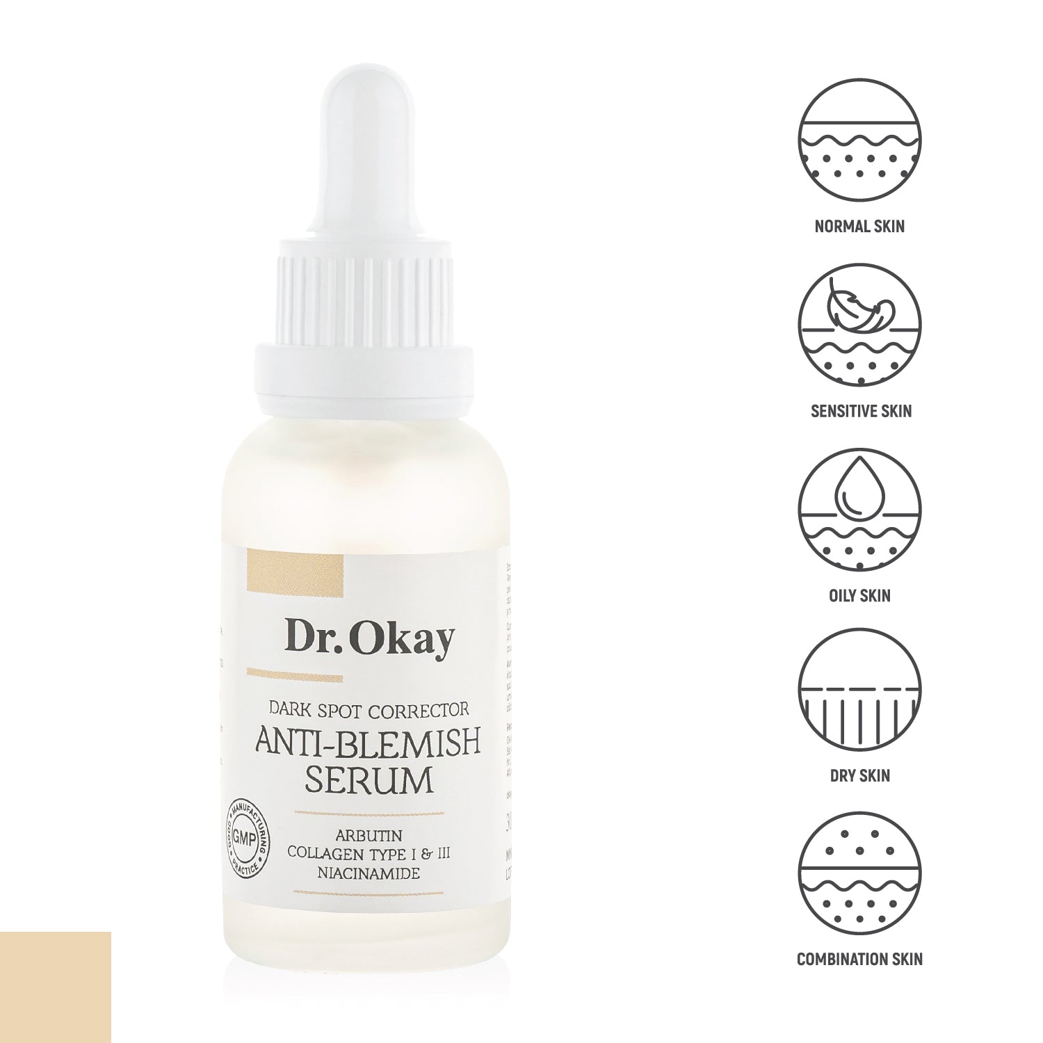 Corrective Cream for Dark Spots and Blemishes with Arbutin, Lumisphere and Collagen Type I & III