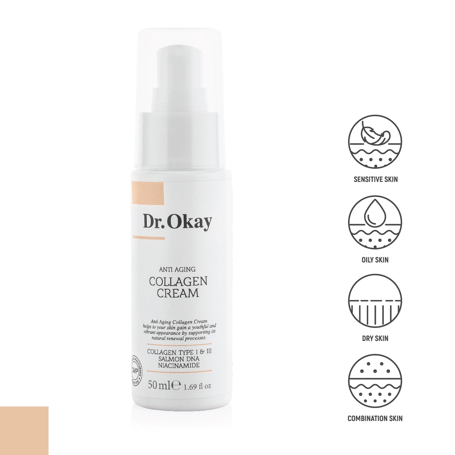 Cremă Colagen Anti-Aging – Fermitate, Hidratare Intensă &amp; Efect Lifting Vizibil