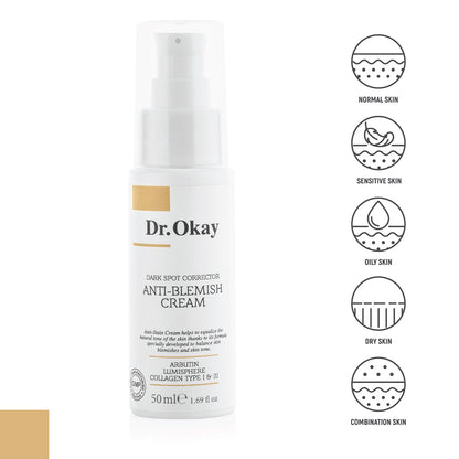 Corrective Cream for Dark Spots and Blemishes with Arbutin, Lumisphere and Collagen Type I &amp;amp; III