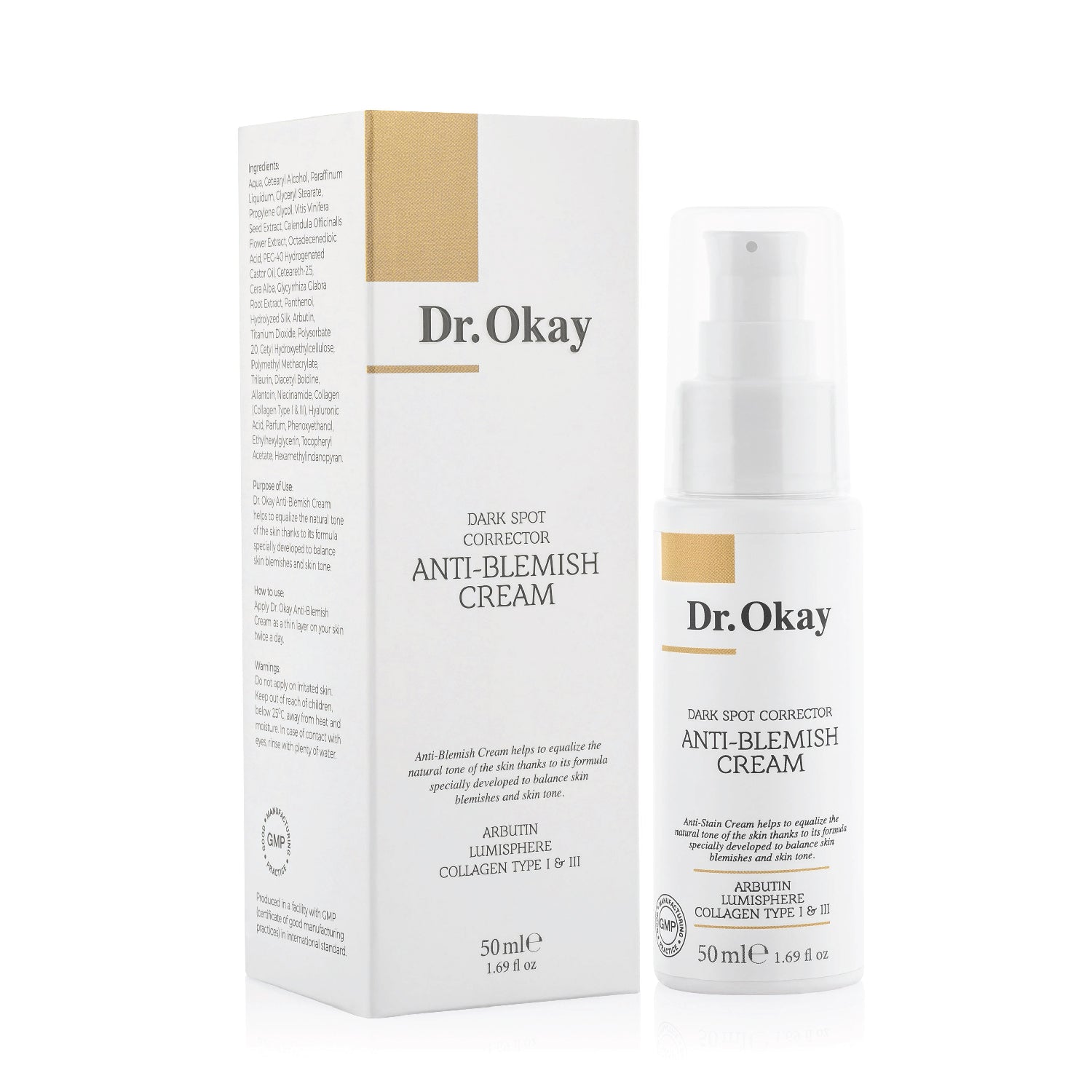 Corrective Cream for Dark Spots and Blemishes with Arbutin, Lumisphere and Collagen Type I &amp;amp; III