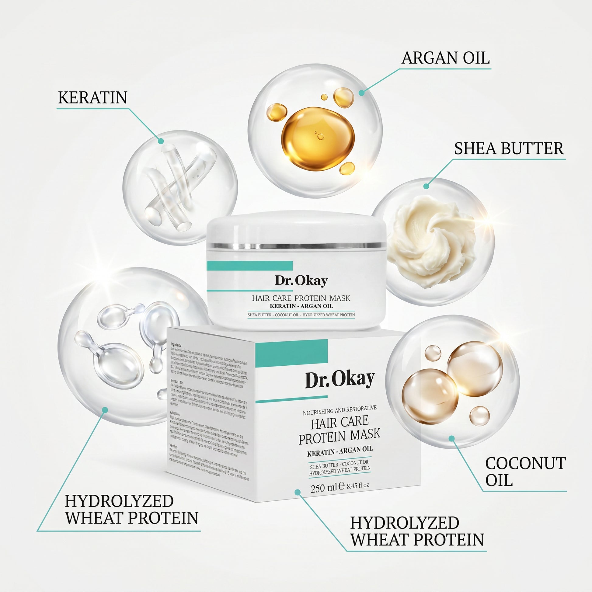 Set Premium Dr. Okay – Îngrijire Față + Păr și Uleiuri Cadou