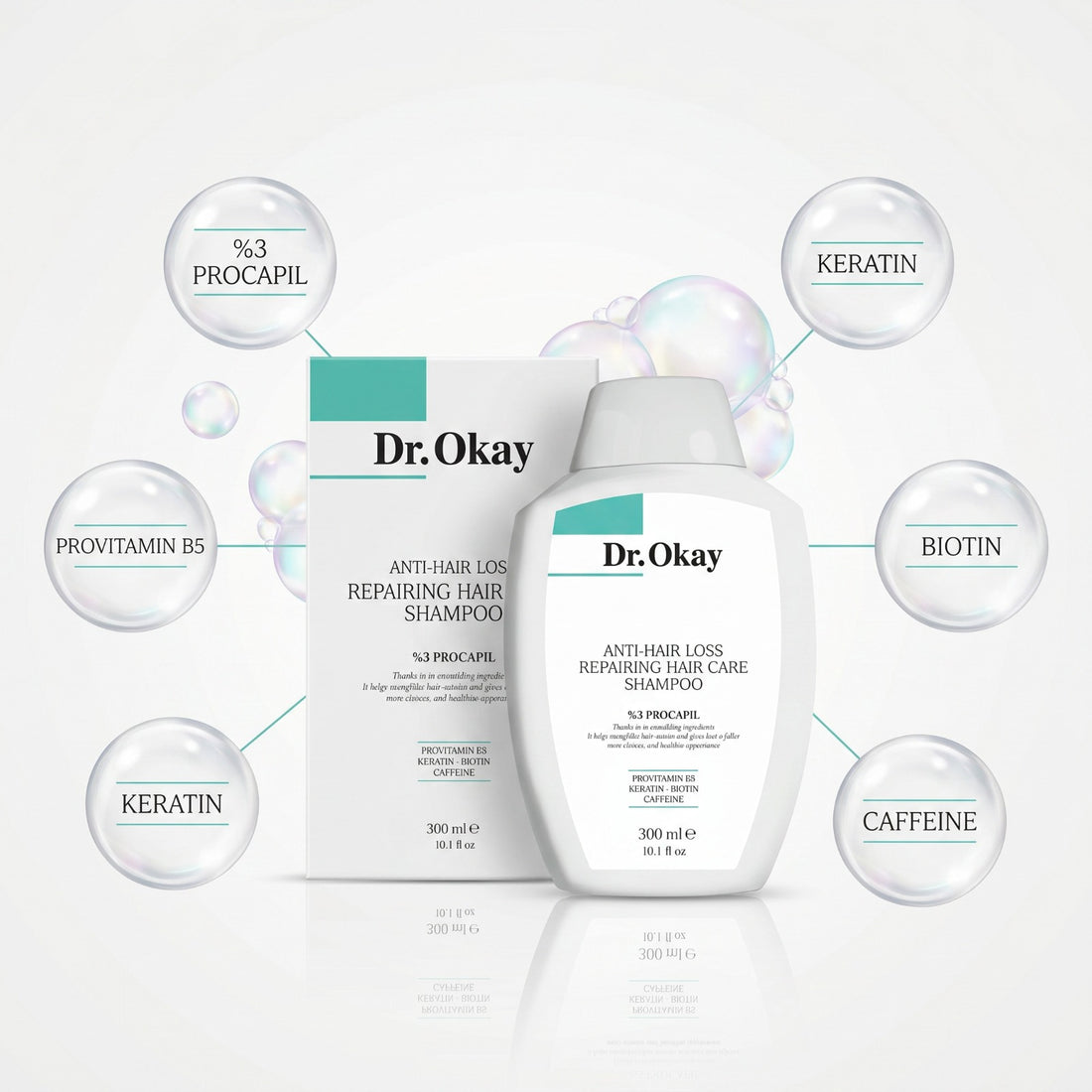 Șampon Anti-Căderea Părului cu Procapil și Keratină Dr. Okay 300ml