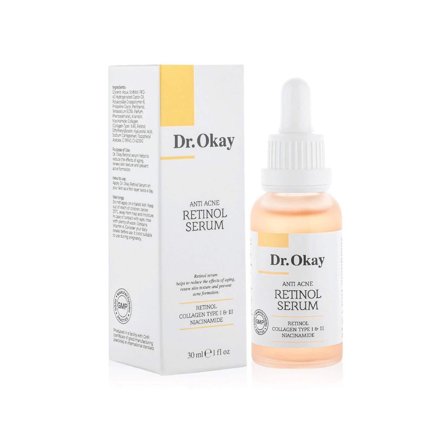 Anti-Acne Serum with Retinol, Collagen Type I &amp;amp; III and Niacinamide Collagen Type I&amp;amp;III Niacinamide