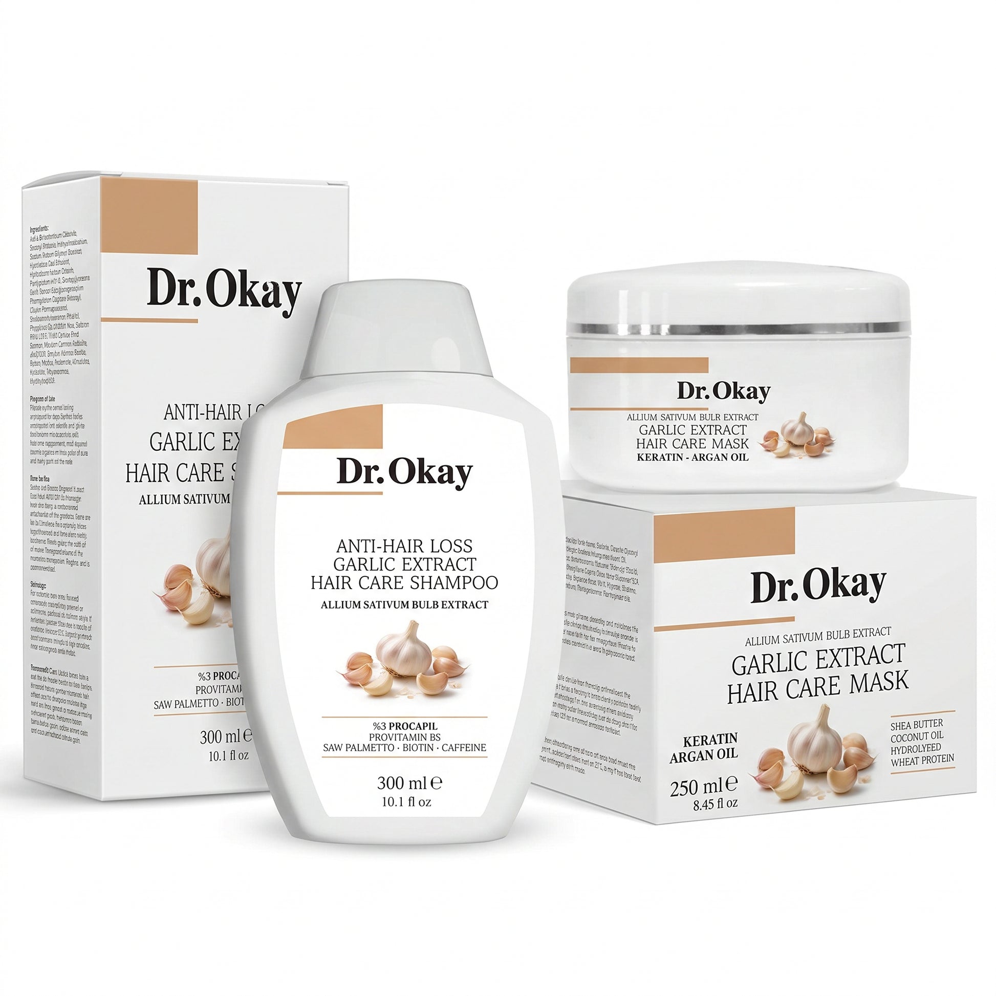 Set Dr. Okay cu Extract de Usturoi Împotriva Căderii Părului