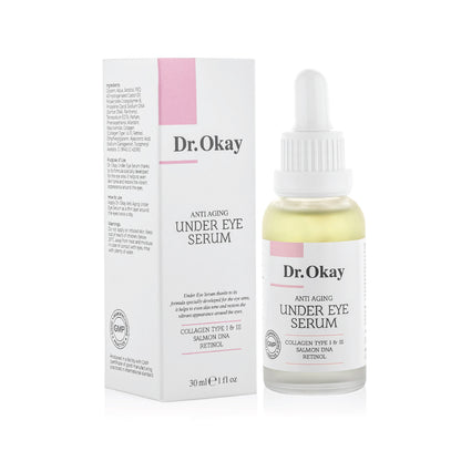 Ser Anti-Îmbătrânire Pentru Ochi cu Colagen Tip I &amp; III, ADN Somon și Retinol